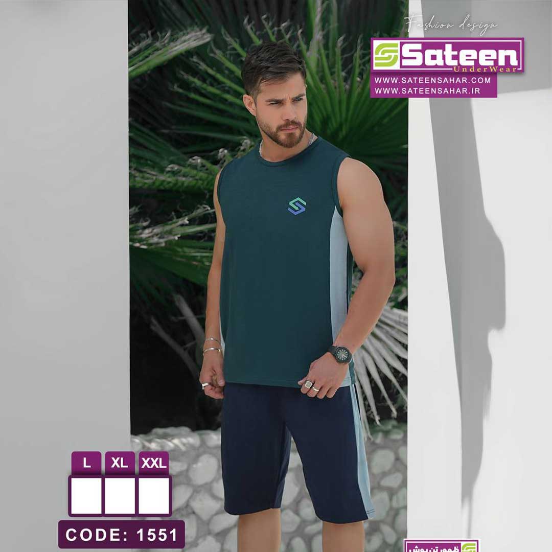 ست حلقهای و شلوارک مردانه کد 1551