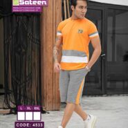 ست تیشرت و شلوارک مردانه کد 4533