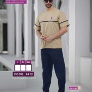 ست تی‌شرت و شلوار مردانه پولو کد 8412