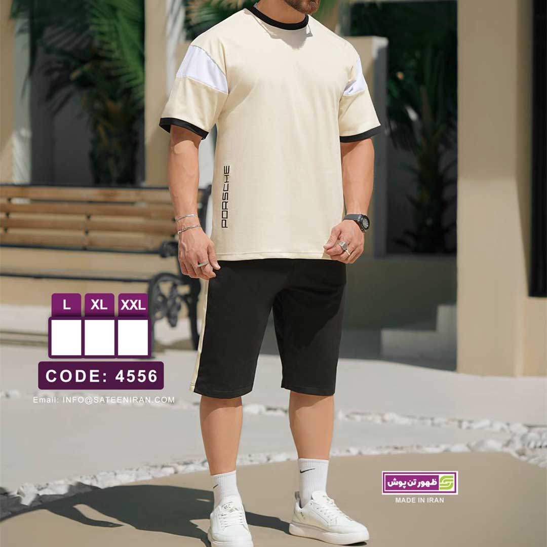 ست تیشرت و شلوارک پورشه کد 4556 👕🩳